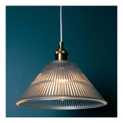Enzo Pendant Light Glass/Gold 30cm Diameter