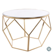 Geometric End Table Mirrored (Gold)