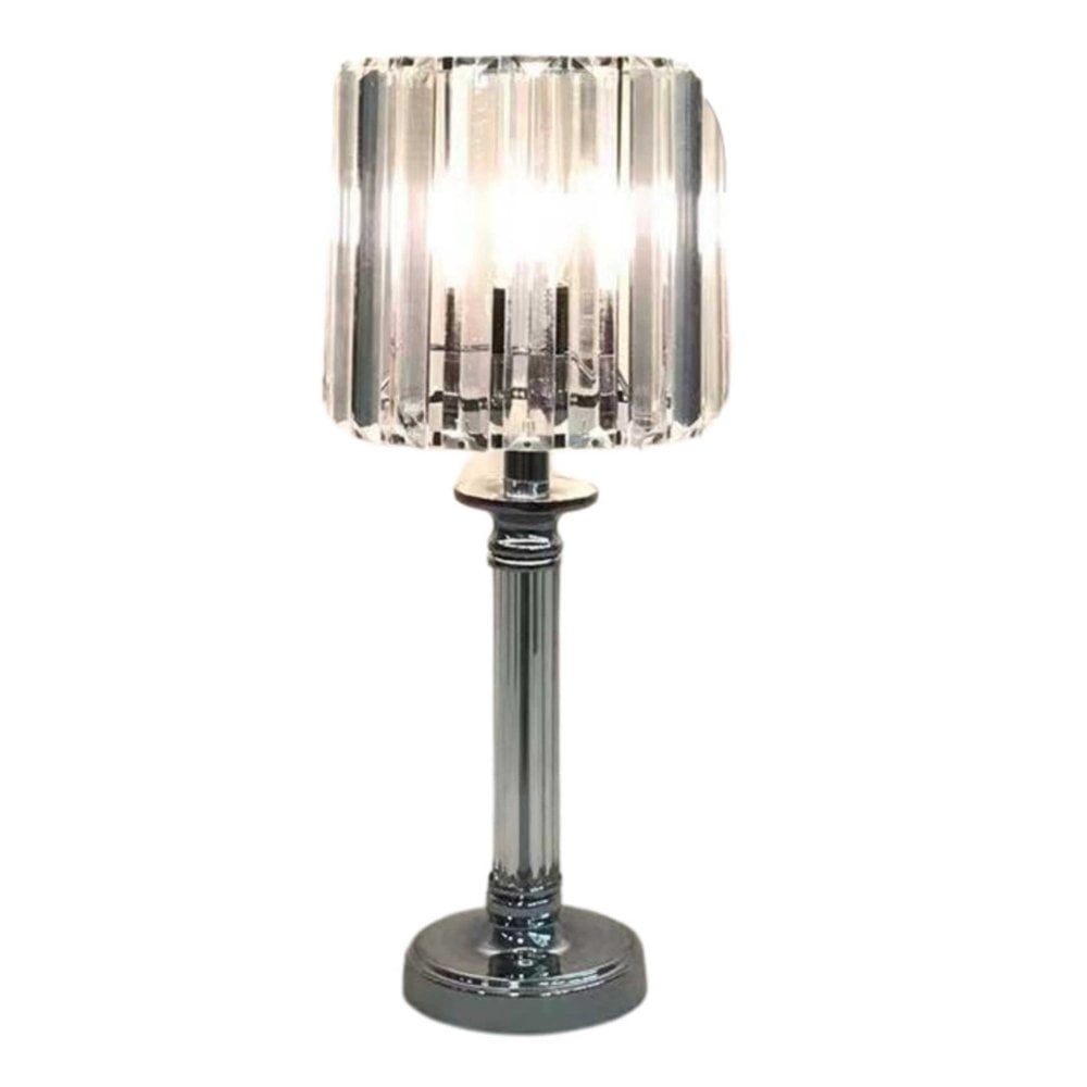 Imogen Glass Lamp 40cm - Silver