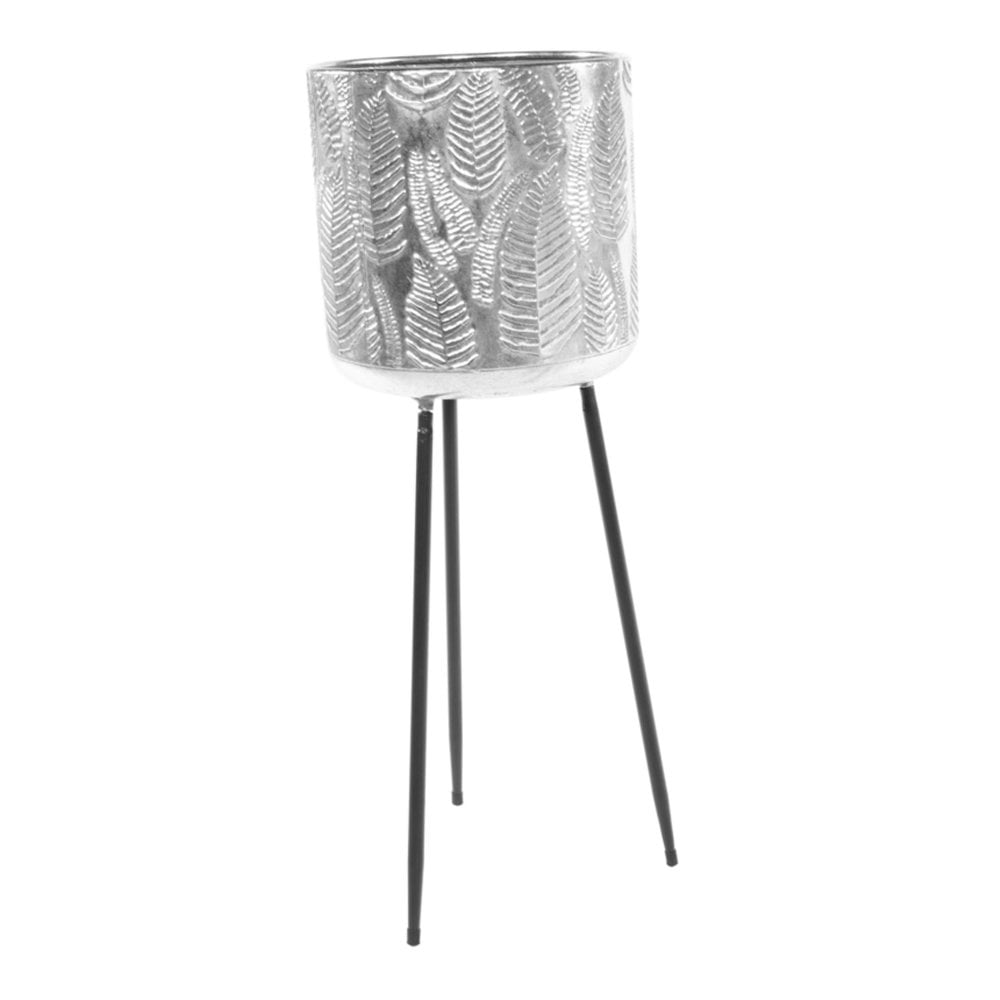 Tara Lane Azure Large Leaf Accent Planter Tripod - Silver