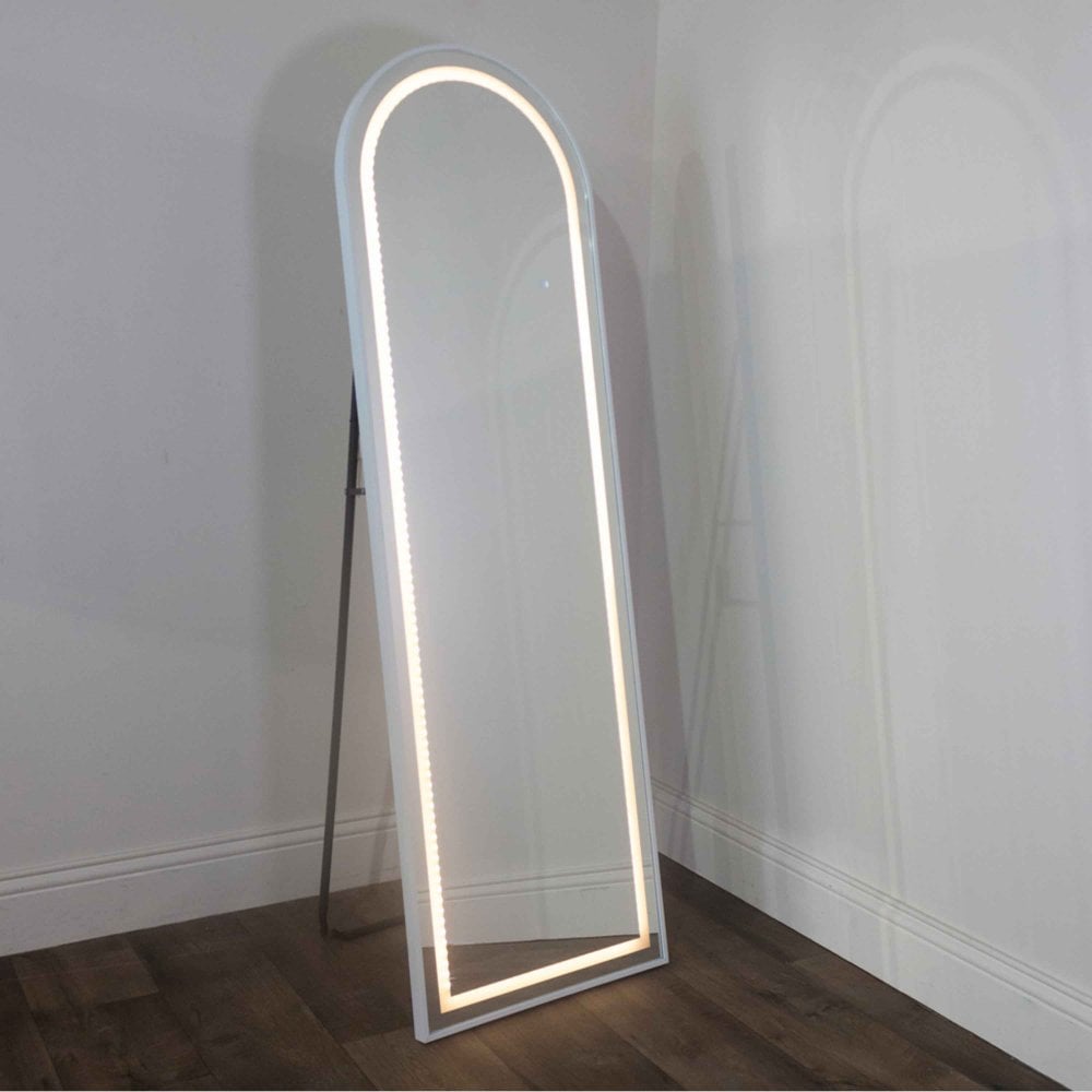 Tara Lane Modena LED Cheval Arch Mirror 160 x 50cm - White