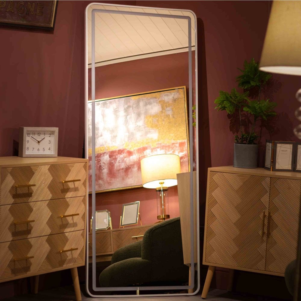 Tara Lane Modena LED Cheval Mirror 170 x 70cm - White