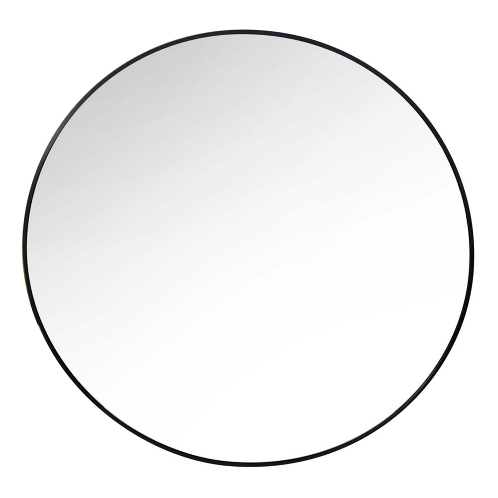 Tara Lane Modena Round Wall Mirror - Black 90cm