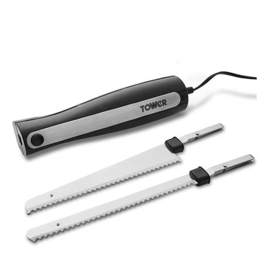 Tower T19028 Electric Knife with Fork and Case