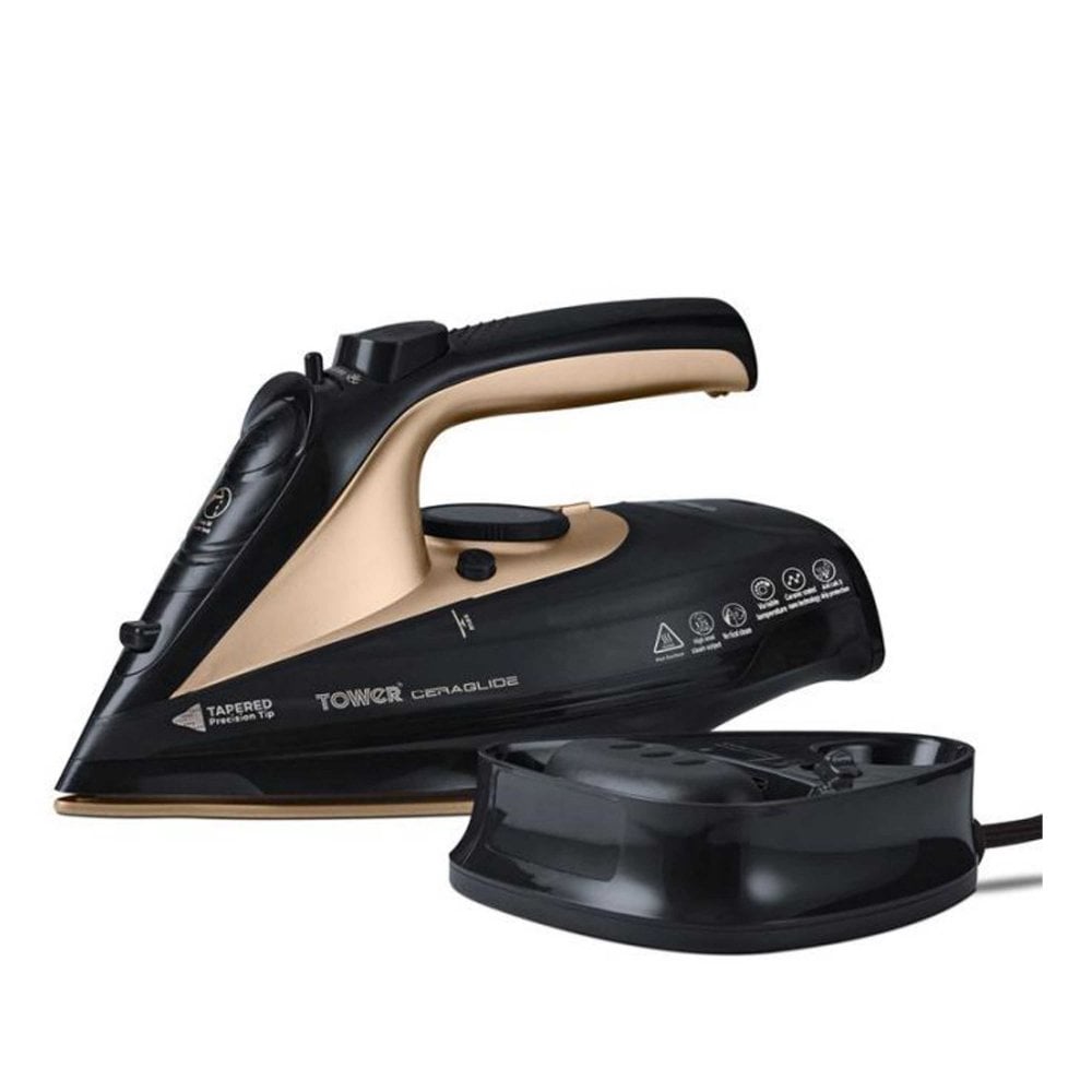 Tower T22008BKG CeraGlide 2400W Cord/Cordless Steam Iron