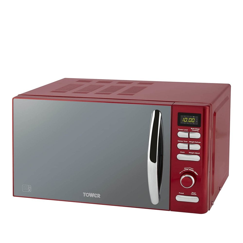 Tower T24019 Infinity 800W 20Ltr Digital Microwave in Red