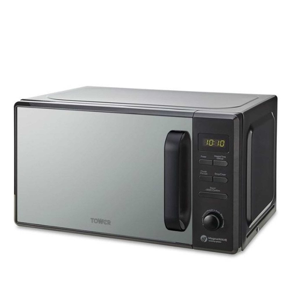 Tower T24037BLK 20Ltr 800W Digital Microwave Mirror Door in Black