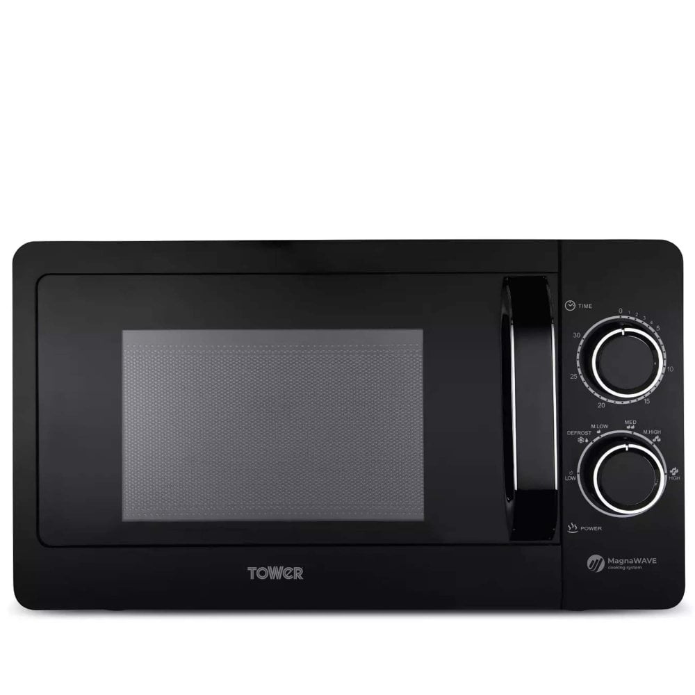 Tower T24042BLK 20Ltr 800W Manual Microwave - Black
