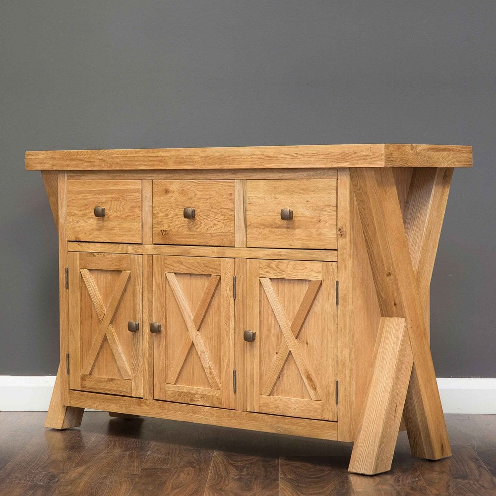 X Range Oak Large Sideboard