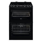 Zanussi ZCV66250BA 60cm Double Oven Cooker - Black
